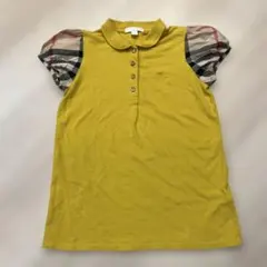【美品】バーバリーBurberry 半袖ポロシャツ イエロー チェック袖のサムネイル