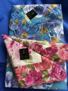 Yves Saint Laurent ハンカチ ブランド　イブサンローラン　花柄