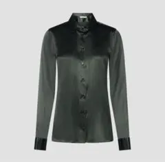BOTTEGA VENETA ボッテガヴェネタ フリンジ付きシルク長袖シャツ ブラック レディース レディース ハイブランド シャツ | ボッテガ・ヴェネタ
