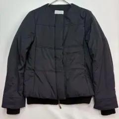 MONCLER モンクレール フリル ジップ カーディガン M 黒 ナイロン MONCLER モンクレール フリル ジップ カーディガン M 黒 ナイロン