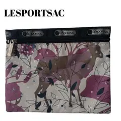 LESPORTSAC　プリントポーチ　リップストップナイロン素材　美品