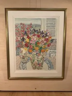 真筆サイン入り、名柄正之水彩画、50☓34センチ追加で画集も付属させます。 真筆サイン入り、名柄正之水彩画、50☓34センチ追加で画集も付属させ