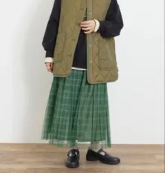 SM2 チェックプリーツチュールスカート