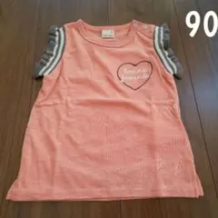 petit main フリル袖 タンクトップ Tシャツ トップス 女の子 90夏