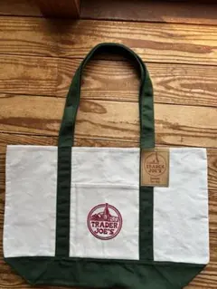 TRADER JOE'S グリーン キャンバストートバッグ