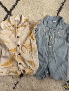 GELATO PIQUE バナナ柄ロンパース　GAP デニム