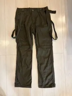 【KATHARINE HAMNETT】サスペンダーパンツ M カーキのサムネイル