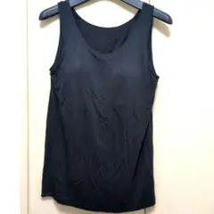無印良品 なめらかブラタンクトップ Lサイズ ブラック