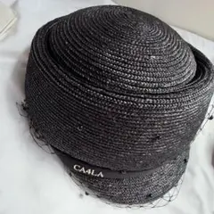 CA4LA アトリエメイド キャスケット 黒 チュール 帽子