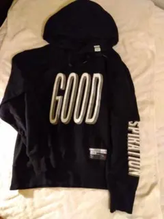 フード付き黒パーカー GOOD SPIRATION　そらさく様専用