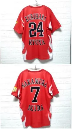 ソフトバンクホークス　カチドキレッドTシャツ　24栗原陵矢　7中村晃　セット