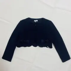 anyFAM ネイビー クロップドジャケット リボン付き 120cmのサムネイル
