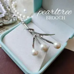 真珠 パール フラワー ブローチ パールツリー シルバー 冠婚葬祭 結婚式