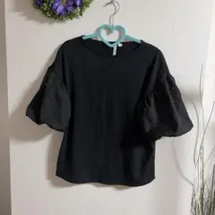未使用品 HK WORKS LONDON パフスリーブ Tシャツ ブラック Mのサムネイル