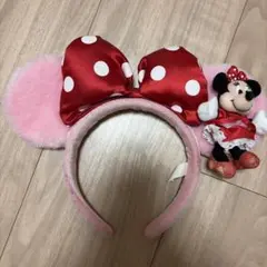 ミニーマウス カチューシャ ぬいぐるみ付き