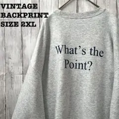 アメリカ古着　オーバーサイズバックプリントスエットトレーナー　サイズ2XLグレー