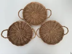 アンソレイエ　ラウンドトレー　パントレー 柳　S 3枚セット