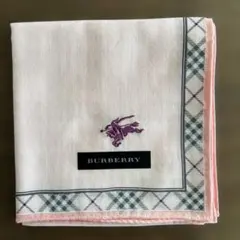 【新品未使用】BURBERRY チェック柄ハンカチ