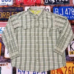 弁*僧様 コロンビア フィッシングシャツ 古着　XL 長袖 アウトドア ベンチレ