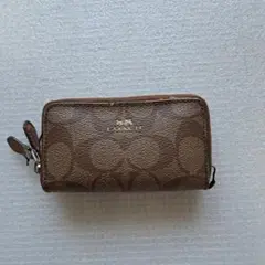 COACH ブラウンレザーコインケース