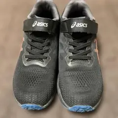 本日お値下げasics ブラック スニーカー ベルクロ付き24cm