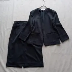 《美品★》ナチュラルビューティーベーシック　洗える　ドビー　セットアップ　スーツ