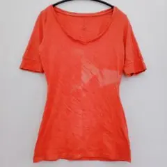 forever 【М】オレンジ 半袖 Tシャツ カットソー 無地 フォーエバーのサムネイル