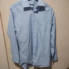 スーツセレクト　ライトブルー 長袖ワイシャツ Mサイズ　綿100％