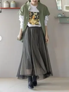 LOWRYS FARMチュールレイヤードスカート