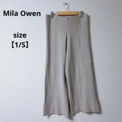 ★良品★ミラオーウェン ベージュ ワイドパンツ サイドスリット【1/S】