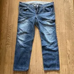 ブルー キャロットデニムパンツのサムネイル