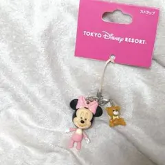 希少　ディズニーリゾート　ミニー　ストラップ　ベビー　平成レトロ