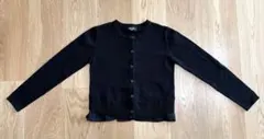 COMME CA ISM コムサイズム カーディガン 140 黒 女の子 フリル