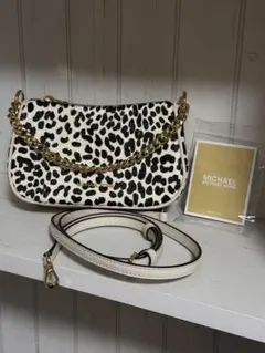 MICHAEL KORS ハラコ レオパード 2way チェーンバッグ