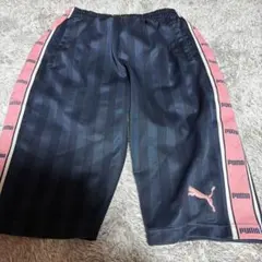 Puma ストライプジャージパンツ ネイビー/ピンク