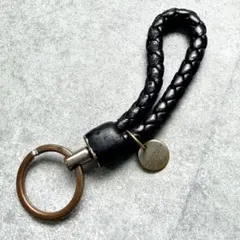 BOTTEGA VENETA イントレチャート キーリング ブラックのサムネイル
