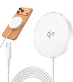 ワイヤレス充電器 【Qi2公式認証 高速充電】15W超高効率iPhone