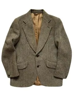 希少 60s 英国製 Dunn&Co テーラードジャケット ビンテージ UK ③ 貴重 英国製 60s Harris Tweed Dunn&Co ツイード ウール Wネーム