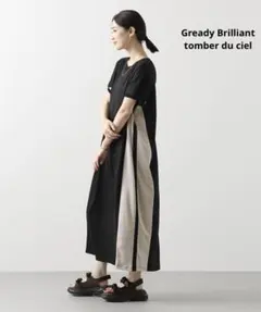 新品 Gready Brilliant バイカラーサイドラインフレンチワンピースのサムネイル