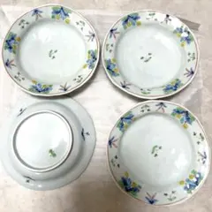 未使用 波佐見焼 陶房青 つぐみ 鳥 プレートセット 皿 テーブル