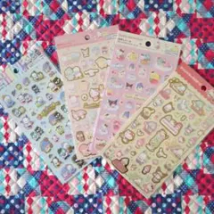 サンリオ　キティ　はぴだんぶい　たぁ坊　マロンクリーム　シール　4点