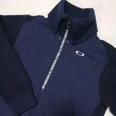オークリーゴルフ ２WAY襟 ニット切替デザイン 防風 蓄熱 サイズL