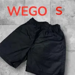 【WEGO 】ブラック コットンショートパンツ ゴムウエスト　Sサイズ　黒