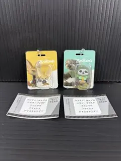 ズートピアフィギュア2個ガチャガチャズートピアブリスターチャームコレクション