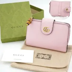 ✨Sランク・箱付き✨　GUCCI ミニ財布　マーモント　ダブルG バンブー　GG