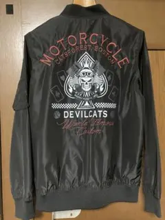 Devilcats ブラック ナイロンジャケット M
