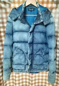 cavariA ダウンジャケット デニム ケミカルウォッシュ Lサイズ
