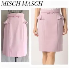 美品♡ミッシュマッシュ ピンク 可愛め サイドペプラム 春夏 タイトスカート M