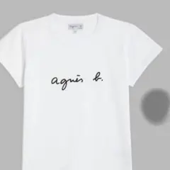 agnès b. ホワイトロゴTシャツ 半袖