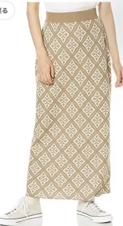 アースミュージックアンドエコロジー] スカート ジャガードタイトスカート